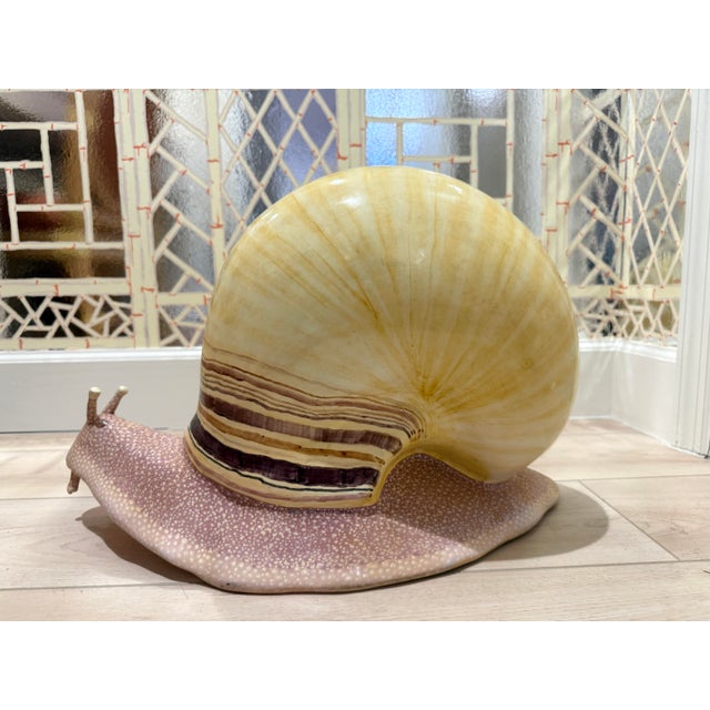 Paper Rare Large Sergio Bustamante Signed/Numbered Snail Sculpture For Sale - Image 7 of 12
