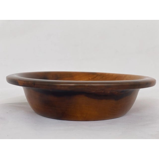 Custom Splatted Myrtle Wood Nut Bowl For Sale In New York - Image 6 of 6
