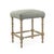 Giselle Bobbin Leg Bar Stool - Sage Linen / Natural Oak Frame For Sale - Image 4 of 4