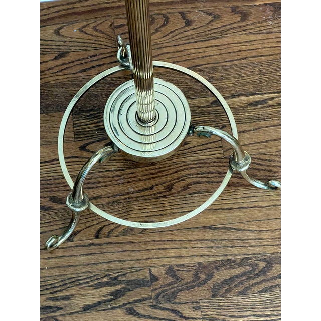 Vintage Asjustable Solid Brass Valet / Butler Stands With Classical Scrollwork a Pair For Sale - Image 12 of 12