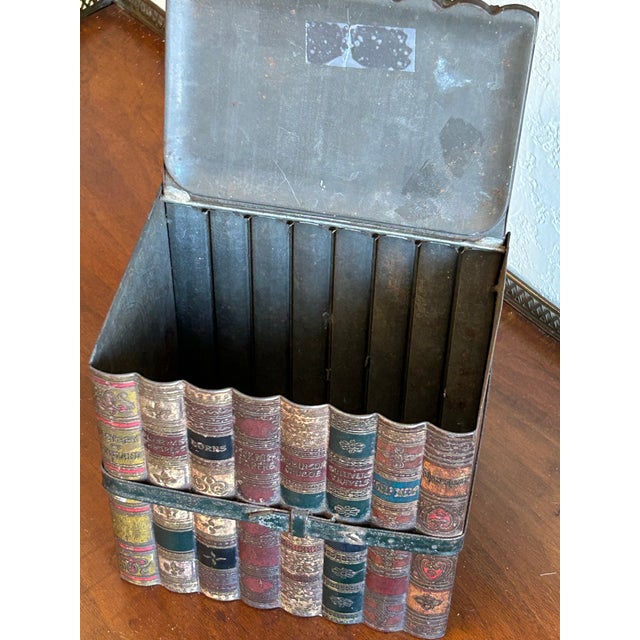 1900 - 1909 Early 1900s Faux Books Biscuit Tin For Sale - Image 5 of 7