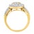 Contemporary 10kt Yellow Gold Diamond Cocktail Ring (1 cttw, H-I Color, SI2-I1 Clarity) - Size 7 For Sale - Image 3 of 6