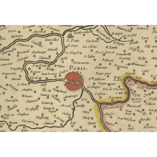 Title: Hand-Colored 17th-Century Map of Île-de-France by Frederik De Wit c. 1688 : This striking map, "Le Gouvernement de...