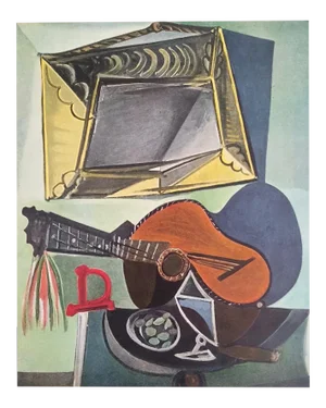 Pablo Picasso Vintage 1943 Limited Edition French Lithograph Print " Nature Morte a La Guitare " 1942
