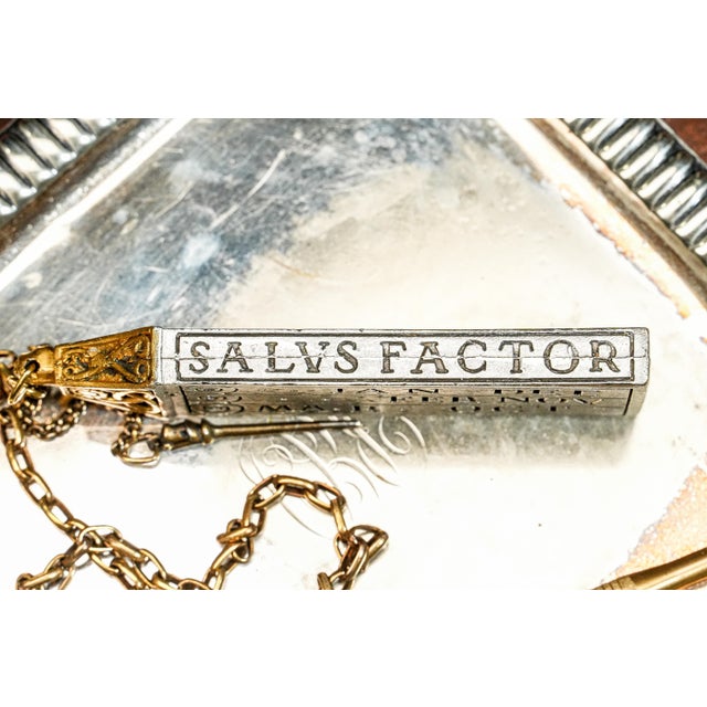 Brass Fascinating Vintage Reproduction Saxon Pocket Sundial Pocket Watch Paperweight Antique Timepiece Art For Sale - Image 8 of 10