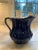 Vintage blue and white splatter pitcher.