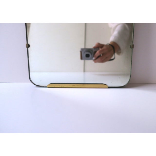 Metal Art Deco Modern Wall Mirror, Circa Early Century For Sale - Image 7 of 9