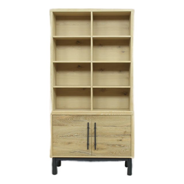 Arhaus Sullivan Bookcase With Cabinet Base For Sale