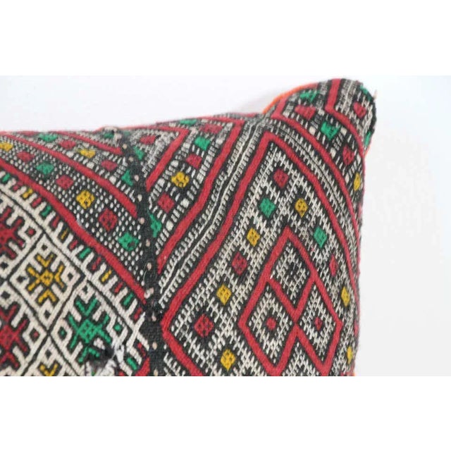 Moroccan African Tribal Throw Kilim Pillow For Sale - Image 10 of 13