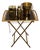 Faux Bamboo Side Table with Tray, Italy, 1970s, Set of 2 For Sale