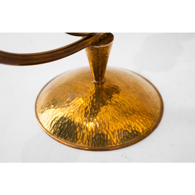 Brown Vintage Brass Candleholder, 1950s For Sale - Image 8 of 10