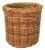Vintage Woven Wicker Wastebasket For Sale