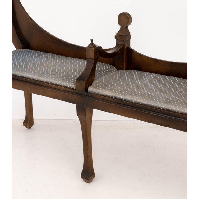 Wood Hepplewhite Style Mahogany Bench For Sale - Image 7 of 9