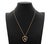 14K Gold and Pearl Heart Form Pendant on 10K Rose Gold Necklace, featuring one detachable pendant decorated with 18 prong...