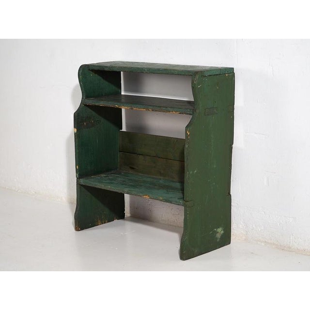 Green Small Green Bookcase, 1920s For Sale - Image 8 of 9