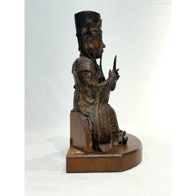 Chinese c.16th Century Chinese Ming Dynasty Bronze of Taoist Immortal For Sale - Image 3 of 11