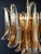 Vintage Italian Murano Chandelier with 36 Lattimo Amber Glass Petals, 1990s For Sale - Image 15 of 17