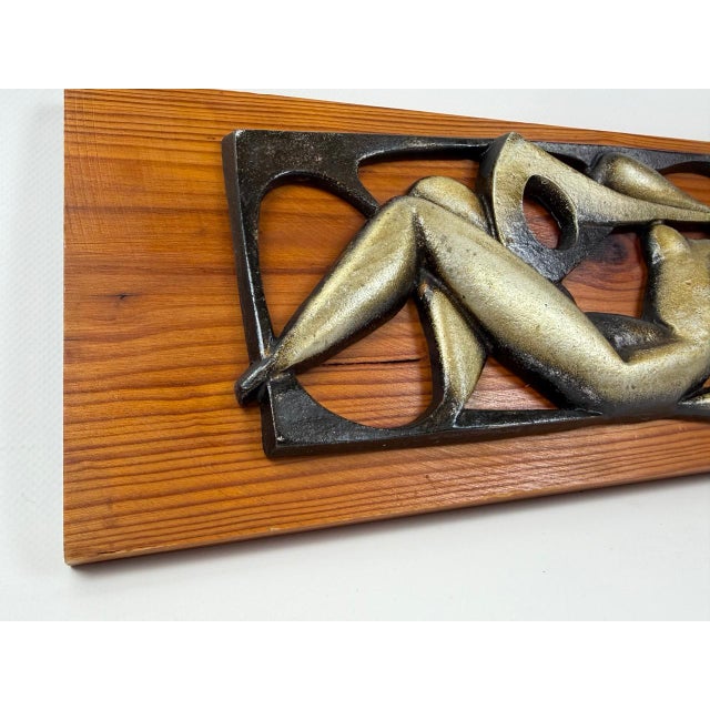 1950s Mid-Century Czech Wall Relief in Aluminium, 1950s For Sale - Image 5 of 8