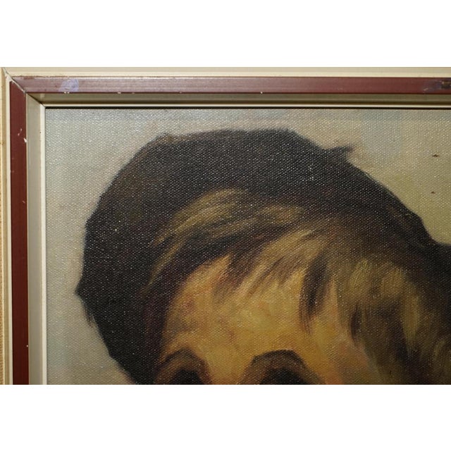 Brandsma, Young Boy, 1930, Oil on Canvas, Framed For Sale - Image 9 of 18