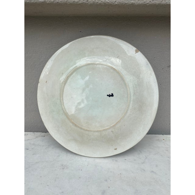 French Majolica Leaves Plate, Circa 1880 For Sale - Image 4 of 4