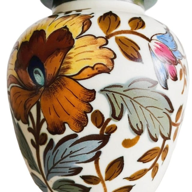 Mid-Century Verinique Lidded Vase from Royal Gouda, South Holland For Sale - Image 4 of 9