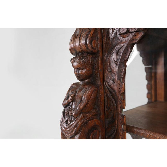 Baroque Style Display Case in Oak, Belgium, 1950s For Sale - Image 9 of 18