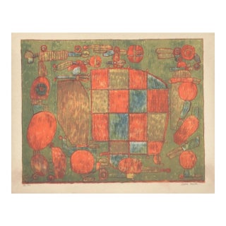 1971 Pierre Courtin Parent Du Côté Gauche Signed Lithograph For Sale