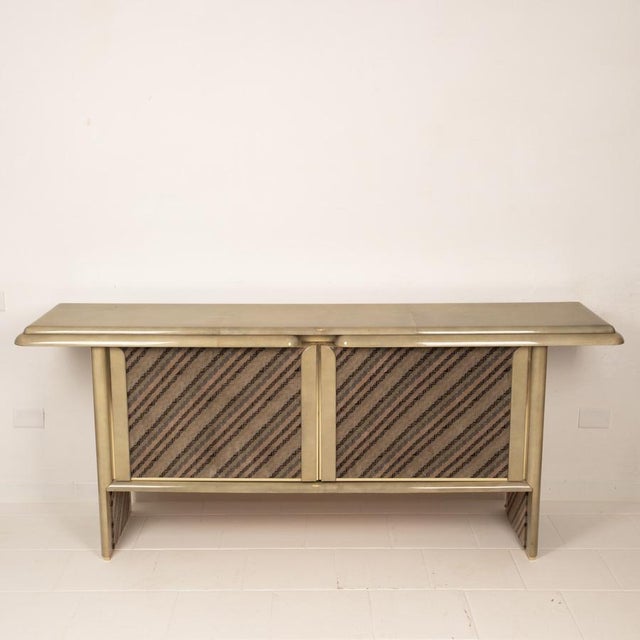 Sideboard in Parchment and Missoni Fabric by Angelo Mazzola for Salpol, 1980 For Sale - Image 6 of 18