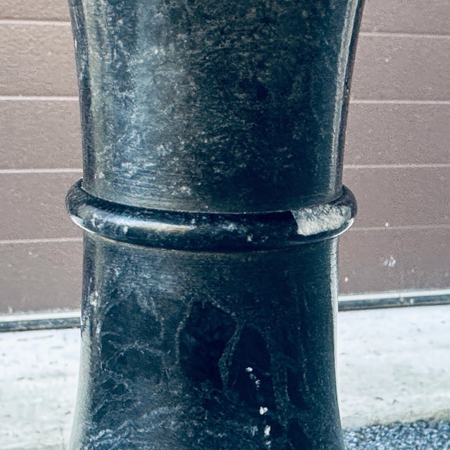 Charcoal Mid-Century Italian Marble Drinks Table or Plant Stand For Sale - Image 8 of 12