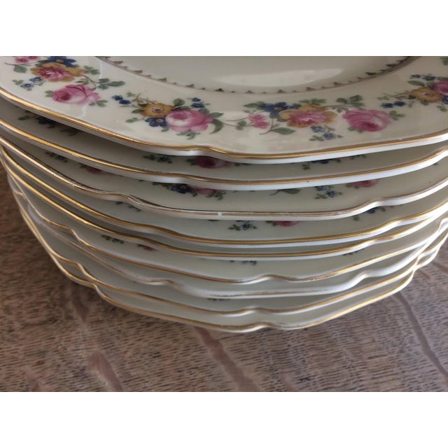 Antique White Vintage Dinner Plates, Czechoslovakia China, Set of Eight For Sale - Image 8 of 8