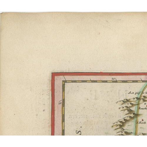 Paper Antique Blaeu Map of Maine, 1642 For Sale - Image 7 of 12