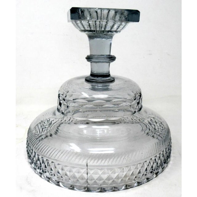 Antique Irish Tipperary Waterford Glass Cut Crystal Georgian Centerpiece Bowl For Sale - Image 11 of 13