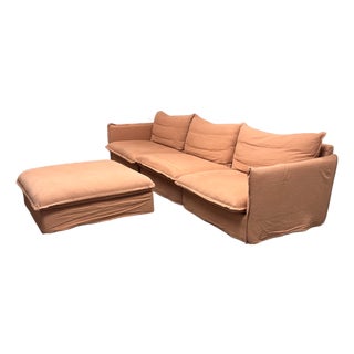 Sixpenny Neva Modular Sofa + Ottoman, Set of Four For Sale