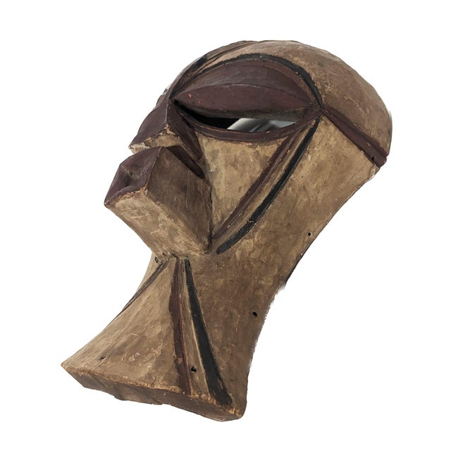 Handcarved Beninese Tribal Mask For Sale In Miami - Image 6 of 8