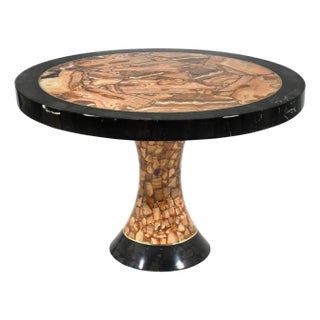 Muller of Mexico Onyx Pedestal Dining Table/Center Table For Sale