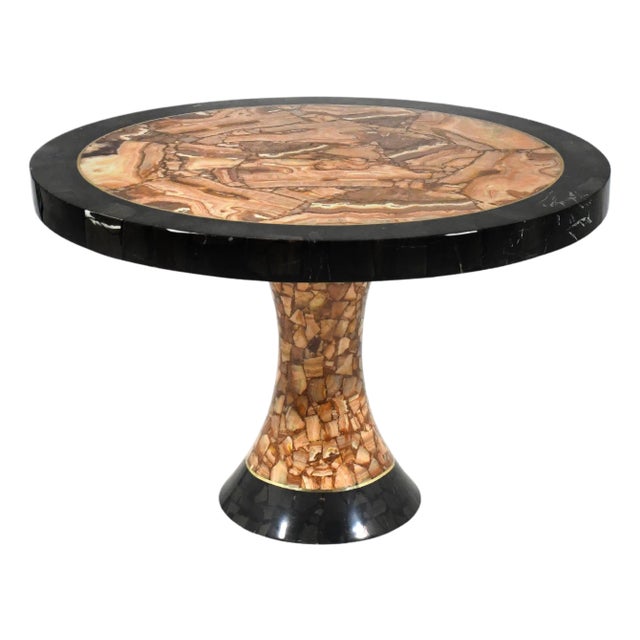 Muller of Mexico Onyx Pedestal Dining Table/Center Table For Sale