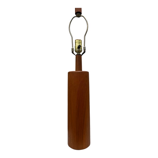 Mid 20th Century Mid-Century Modern Turned Teak Table Lamp by Marshall Studios For Sale