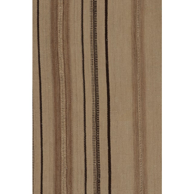Vintage Persian Kilim, Elegant Vertical Stripes in Neutral Beige - Rug & Kilim For Sale In New York - Image 6 of 8