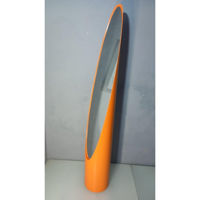 Orange Model Unghia Nail Lipstick Floor Mirror in Orange For Sale - Image 8 of 15