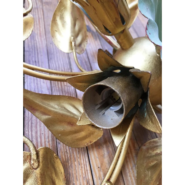 Italian Gilt Metal Sconce, 1970s For Sale - Image 14 of 17