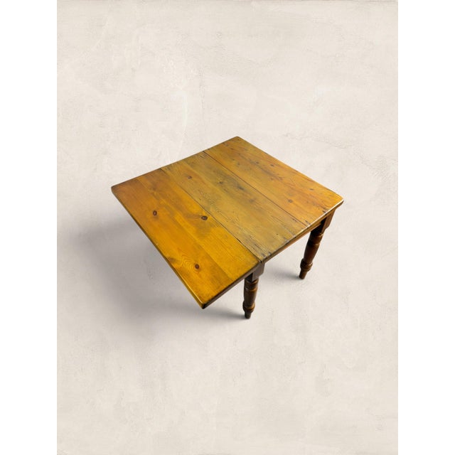 Antique Victorian Pine Drop-Leaf Kitchen Table For Sale - Image 10 of 12