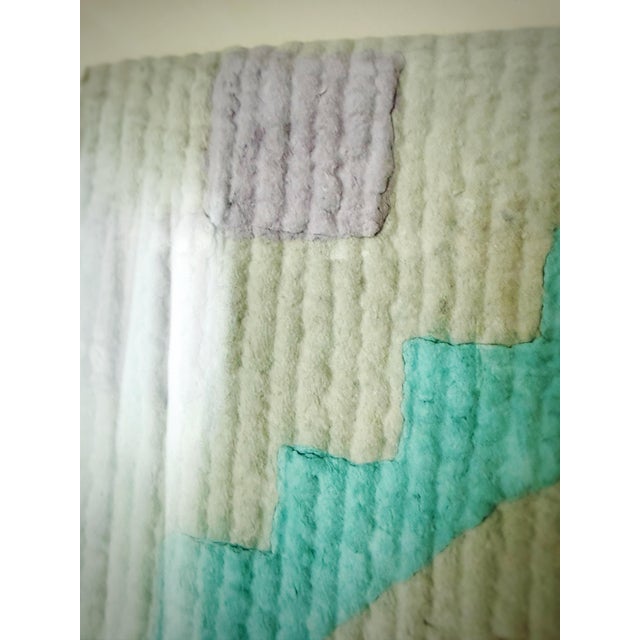Paper Signed Hand-Cast Paper Relief by Priscilla Wess | Framed Southwestern Geometric Wall Art, 21" For Sale - Image 7 of 9