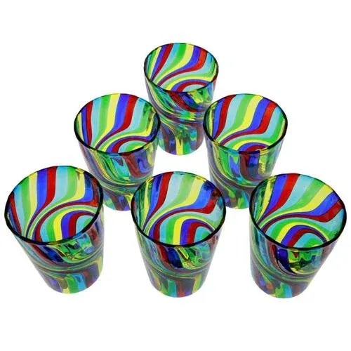 Murano Art Glass Tumblers by Silvio Piattelli, Set of 6 For Sale - Image 13 of 13