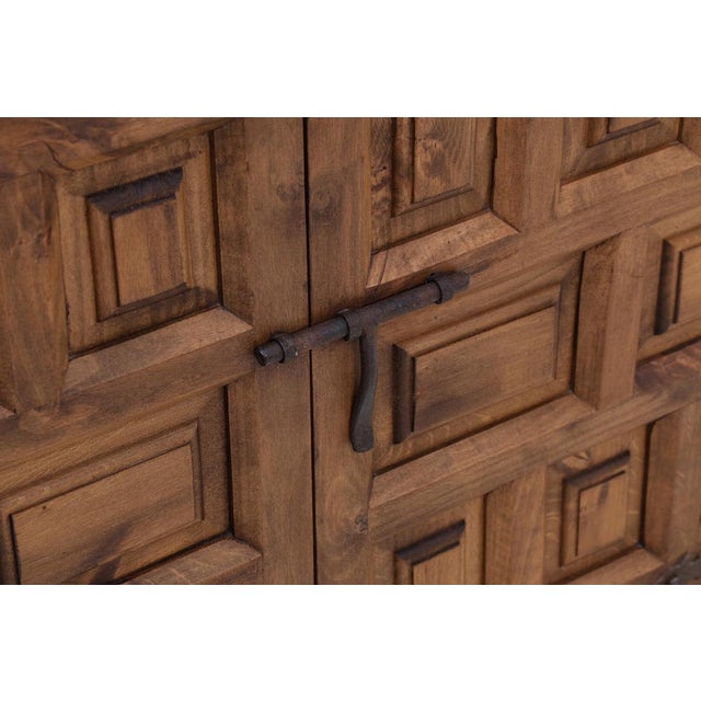 Spanish Baroque Style Walnut Chest of Drawers with Iron Fittings, 1960s For Sale - Image 10 of 15