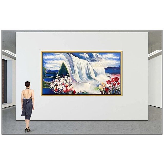 Message us to inquire about custom framing options! (Included for free with every purchase) The artwork here, "Waterfall...