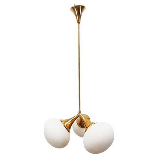 Sputnik Pendant in Brass with Three Suspensions For Sale