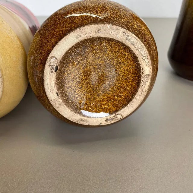 Multicolored Fat Lava Ceramic Vases from Scheurich, Germany, 1970s, Set of 4 For Sale - Image 17 of 18