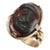 14K Rose Gold Deep Red Agate Cameo Ring Size 4.5 For Sale