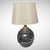 Blue and gold ceramic lamp\. rare in this color. Dimensions given without lampshade / Lampshade not included This piece...