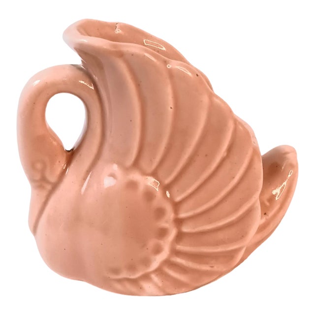 Pink Swan Planter or Vase Ceramic Art Deco Small For Sale